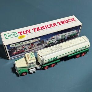Hess 1990 Toy Tanker Truck - Classic Green and White